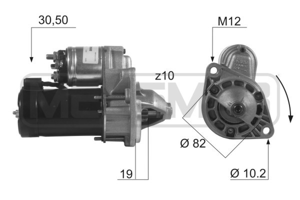 Startmotor 12V