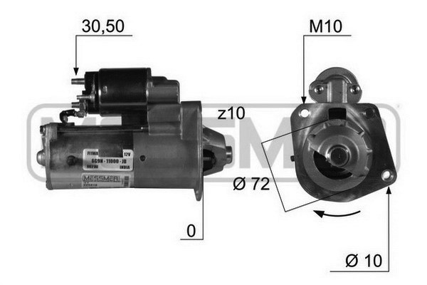 Startmotor 12V