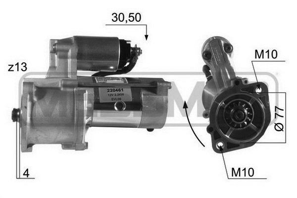 Startmotor 12V
