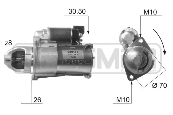 Startmotor 12V