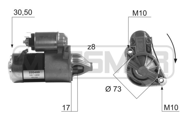 Startmotor 12V