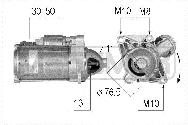 Startmotor 12V