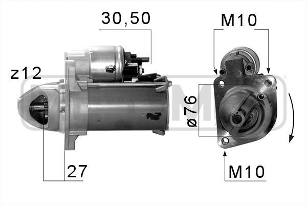 Startmotor 12V