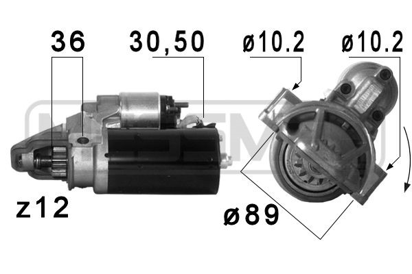 Startmotor 12V