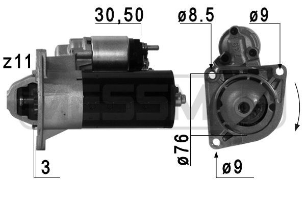 Startmotor 12V
