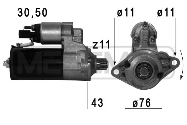Startmotor 12V