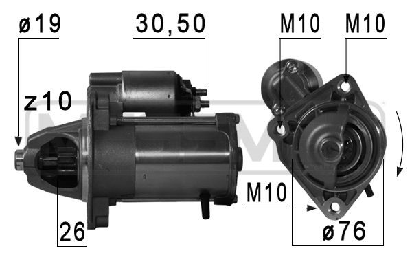 Startmotor 12V