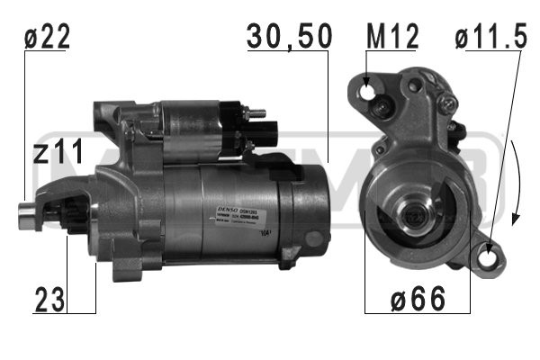 Startmotor 12V