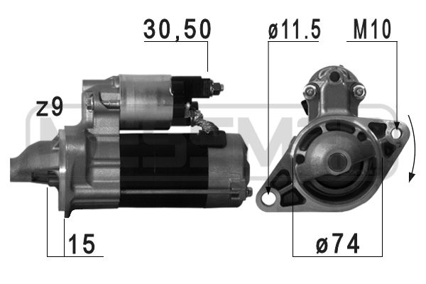 Startmotor 12V