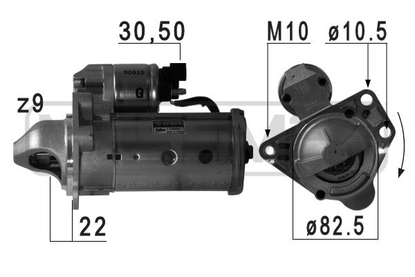 Startmotor 12V