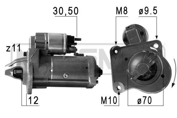 Startmotor 12V