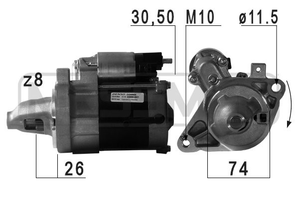 Startmotor 12V