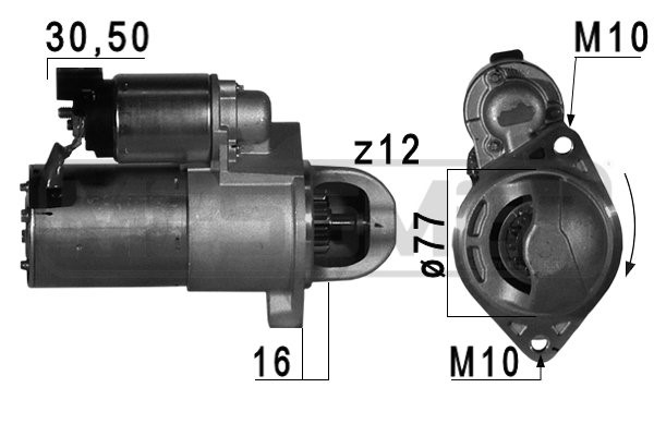 Startmotor 12V