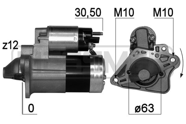 Startmotor 12V