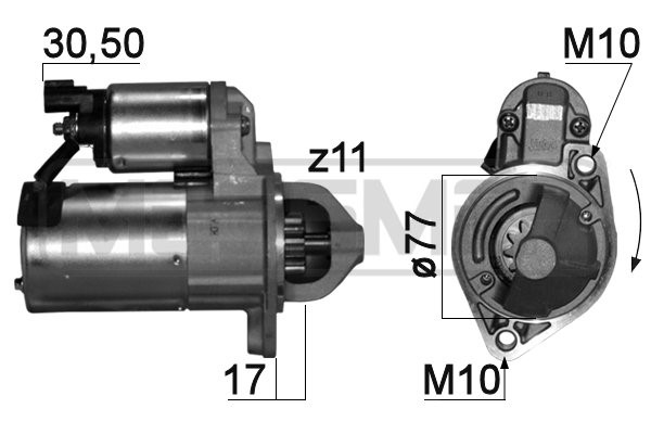 Startmotor 12V