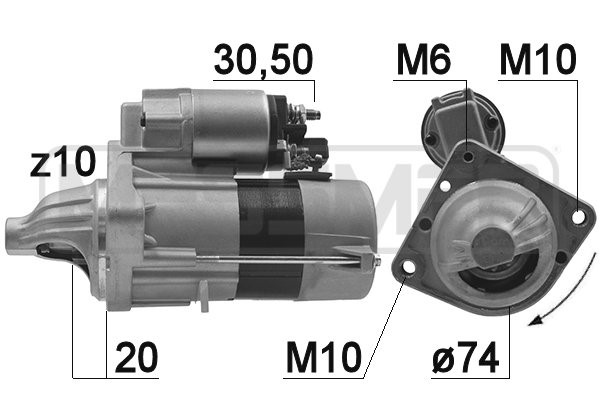 Startmotor 12V