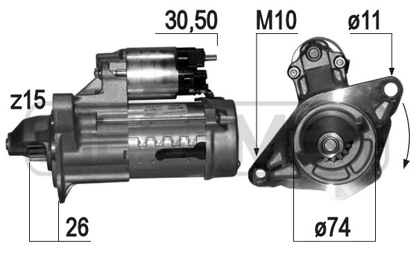 Startmotor 12V