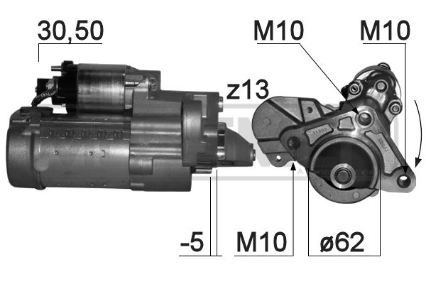 Startmotor 12V