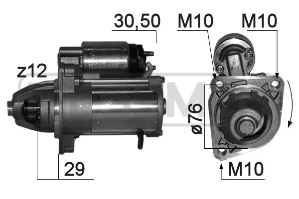 Startmotor 12V