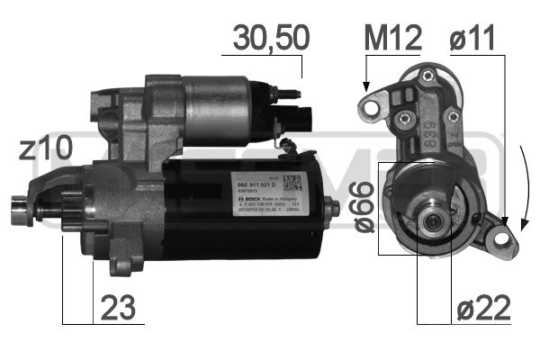 Startmotor 12V