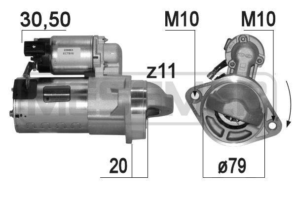 Startmotor 12V