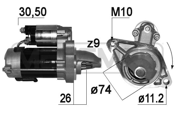 Startmotor 12V