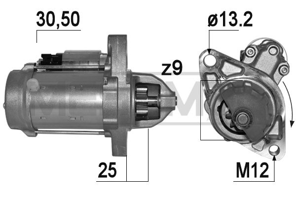 Startmotor 12V