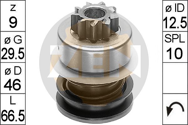 Frihjulsväxel, startmotor