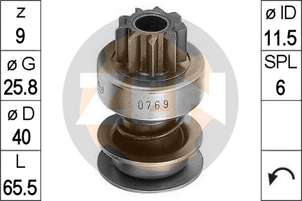 Frihjulsväxel, startmotor Frihjulsväxel, startmotor