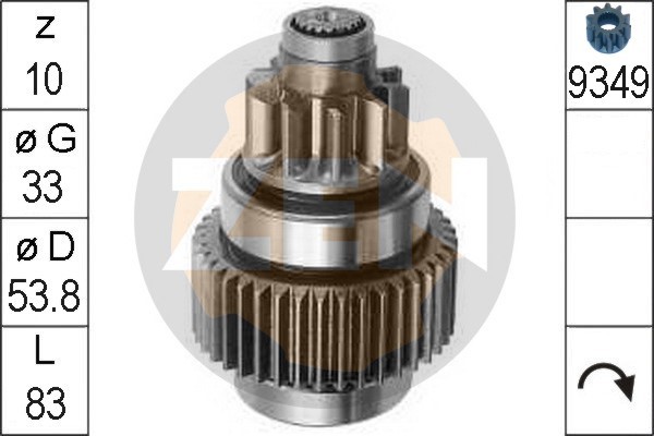 Frihjulsväxel, startmotor Frihjulsväxel, startmotor