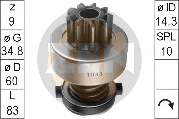 Frihjulsväxel, startmotor Frihjulsväxel, startmotor