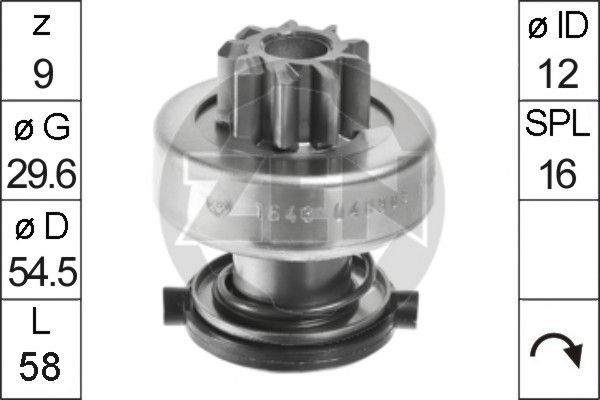Frihjulsväxel, startmotor Frihjulsväxel, startmotor