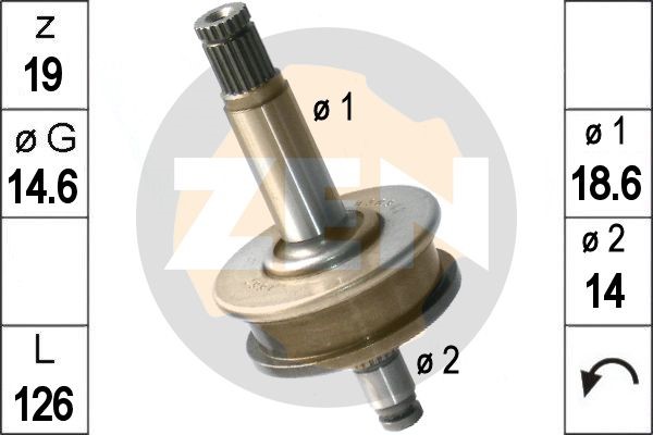 Frihjulsväxel, startmotor