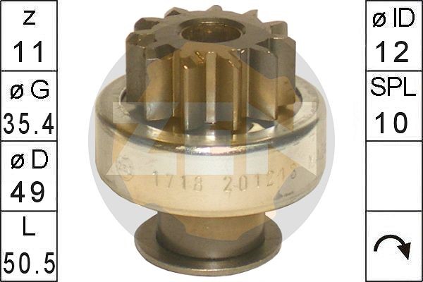 Frihjulsväxel, startmotor Frihjulsväxel, startmotor