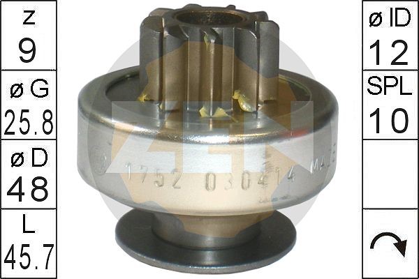 Frihjulsväxel, startmotor Frihjulsväxel, startmotor