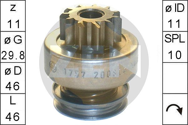 Frihjulsväxel, startmotor Frihjulsväxel, startmotor