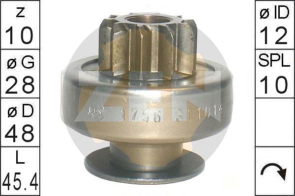 Frihjulsväxel, startmotor