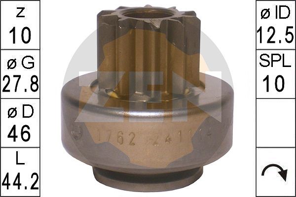 Frihjulsväxel, startmotor
