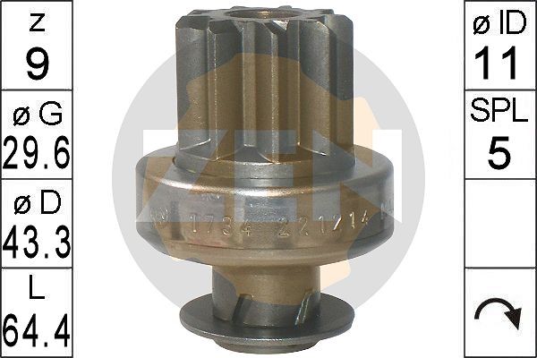 Frihjulsväxel, startmotor Frihjulsväxel, startmotor