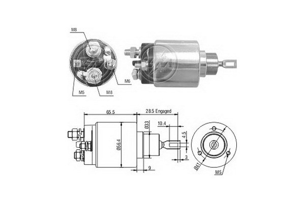 Magnetswitch, startmotor 12V Magnetswitch, startmotor 12V