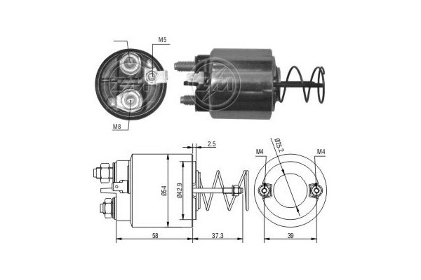 Magnetswitch, startmotor 12V Magnetswitch, startmotor 12V