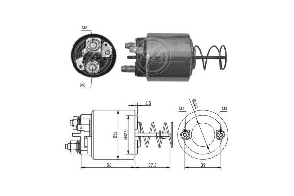 Magnetswitch, startmotor 12V Magnetswitch, startmotor 12V