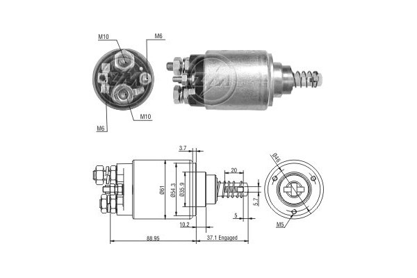 Magnetswitch, startmotor 24V