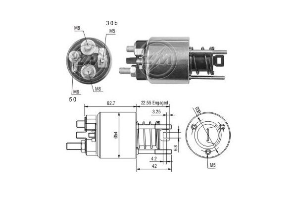 Magnetswitch, startmotor 12V