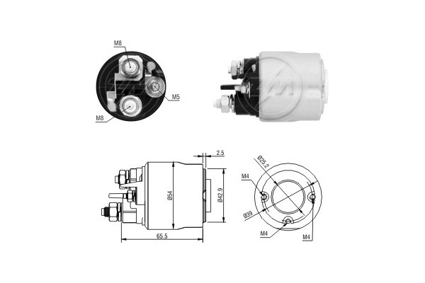 Magnetswitch, startmotor 12V