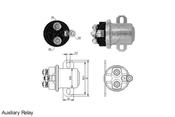 Magnetswitch, startmotor 24V Magnetswitch, startmotor 24V
