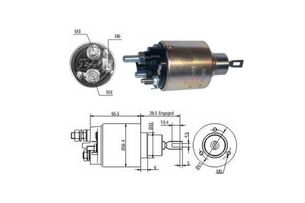 Magnetswitch, startmotor 12V Magnetswitch, startmotor 12V