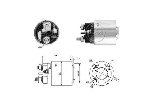 Magnetswitch, startmotor 12V Magnetswitch, startmotor 12V