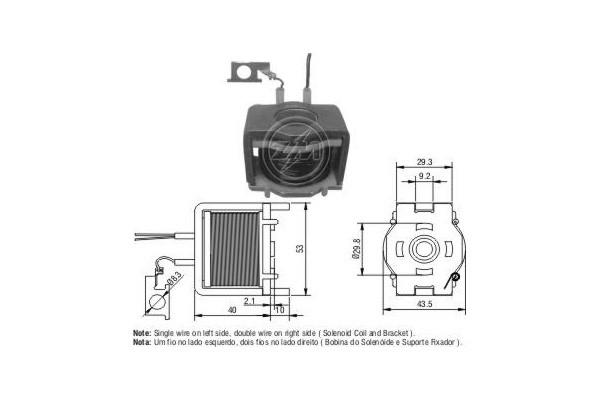 Magnetswitch, startmotor 12V