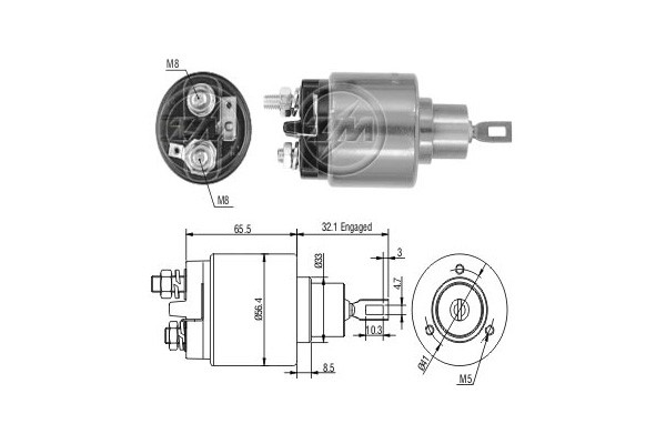 Magnetswitch, startmotor 12V Magnetswitch, startmotor 12V